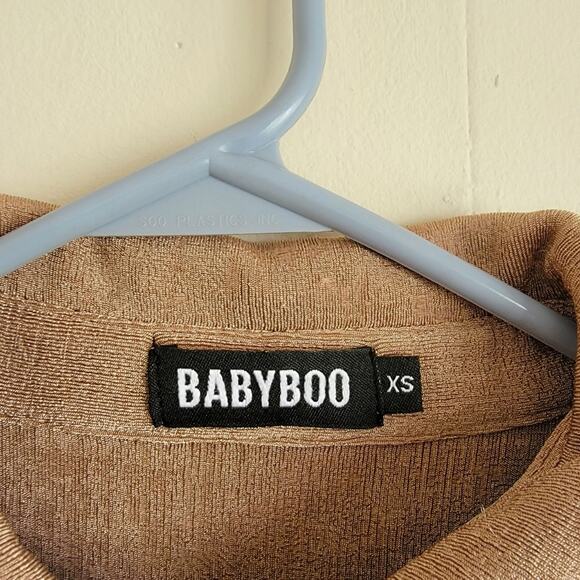 BabyBoo Kyesha Long Sleeve Bodycon Mini Button Up Dress - Picture 4 of 4